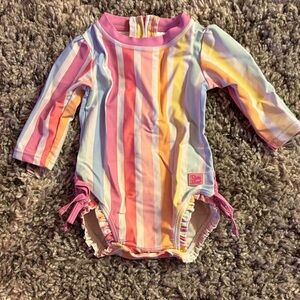 Ruffle Butts Pastel Striped Swimsuit